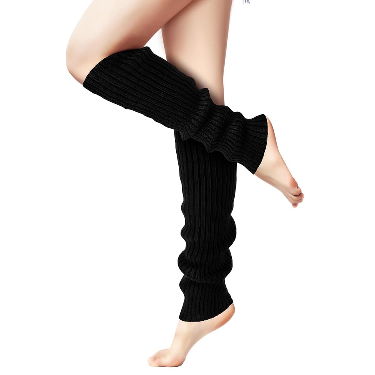 PALAY Leg Warmers for Women Knitted Leg Warmer Calf Length Stockings for Teens Girls Fashion Contrast Color Long Boot Socks - Grey PALAY Leg Warmers for Women Knitted Leg Warmer Calf Length Stockings for Teens Girls Fashion Contrast Color Long Boot Socks - Grey